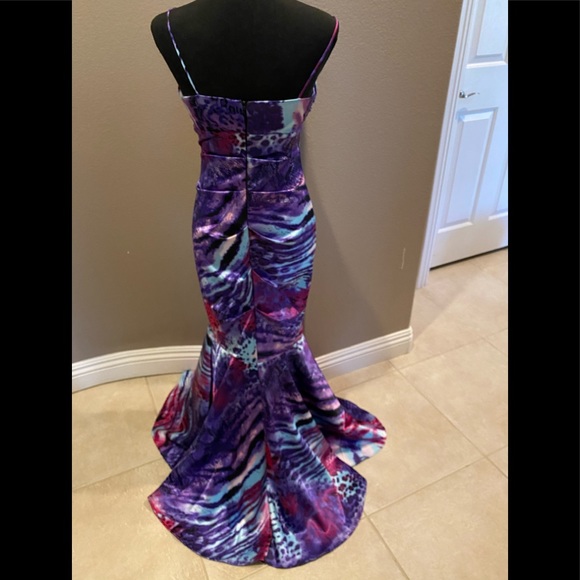 Stacy Sklar Mermaid Multicolored Gown - Picture 2 of 4